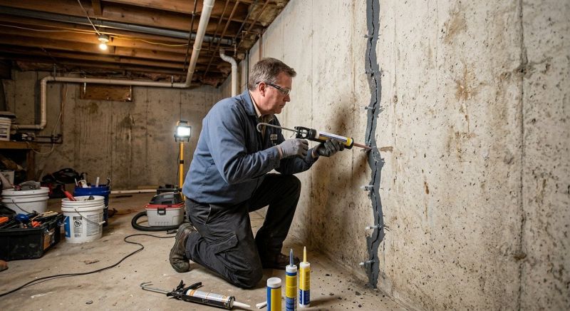 Basement Crack Repair in Norwood, MA