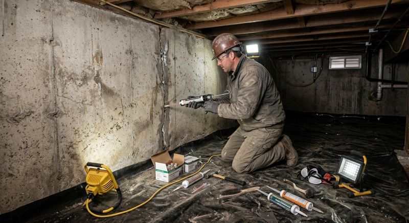 Basement Crack Repair in Norwood, MA