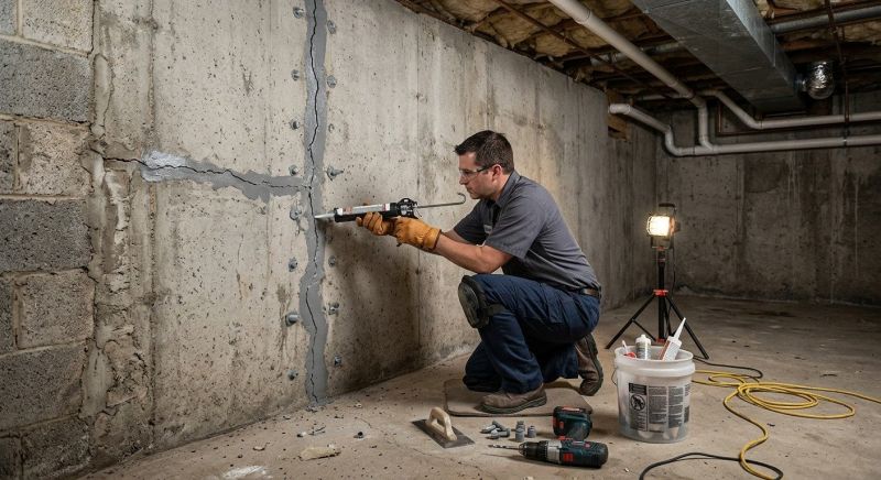 Basement Crack Repair in Norwood, MA