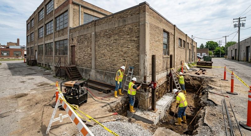 Building Foundation Repair in Dedham, MA