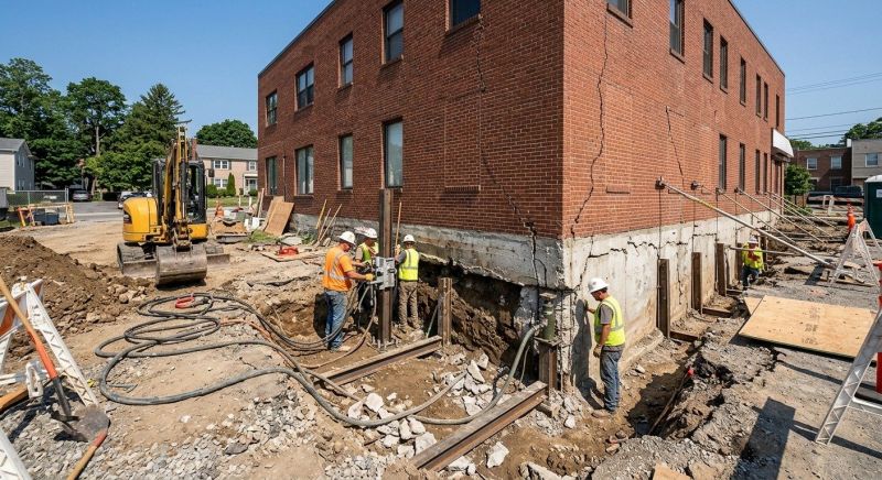 Building Foundation Repair in East Walpole, MA