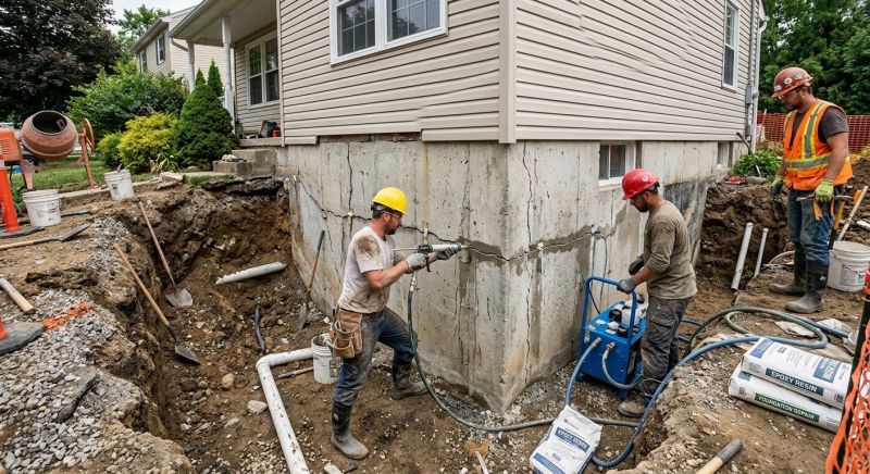 Concrete Foundation Repair in Holliston, MA