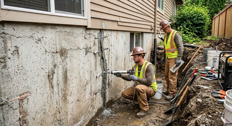 Cracked Foundation Repair in East Walpole, MA