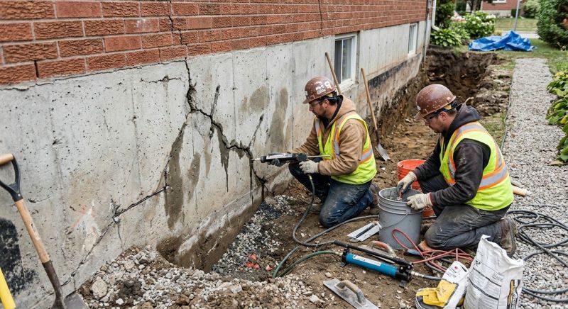 Cracked Foundation Repair in Everett, MA