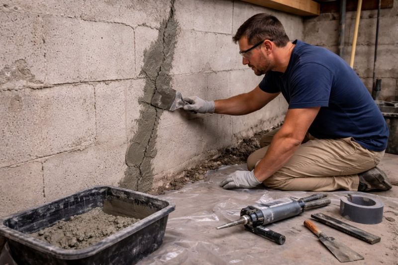 Foundation Crack Repair in East Walpole, MA