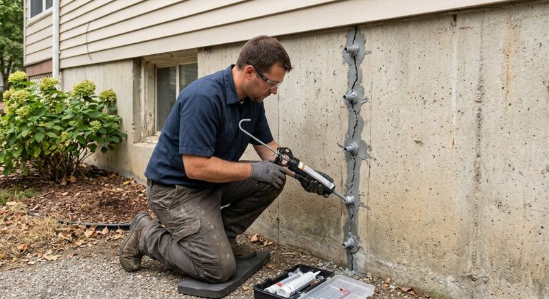 Foundation Crack Sealing in Norwood, MA