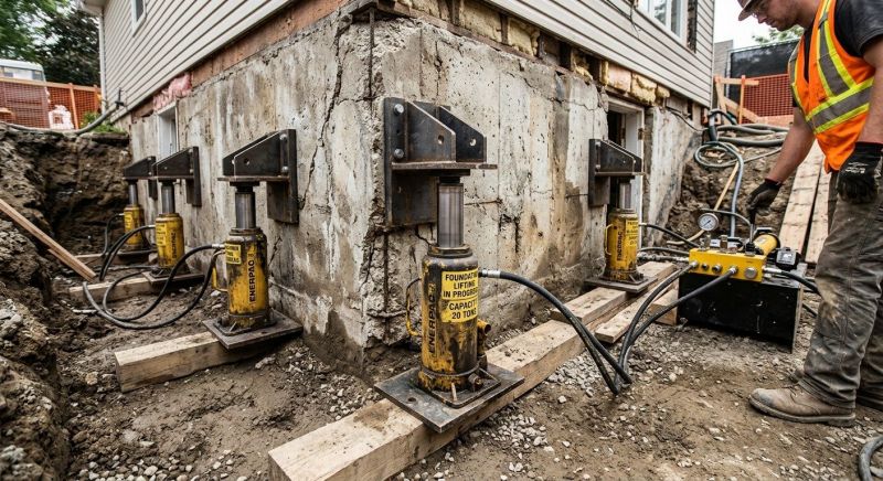 Foundation Jacking in Bridgewater, MA