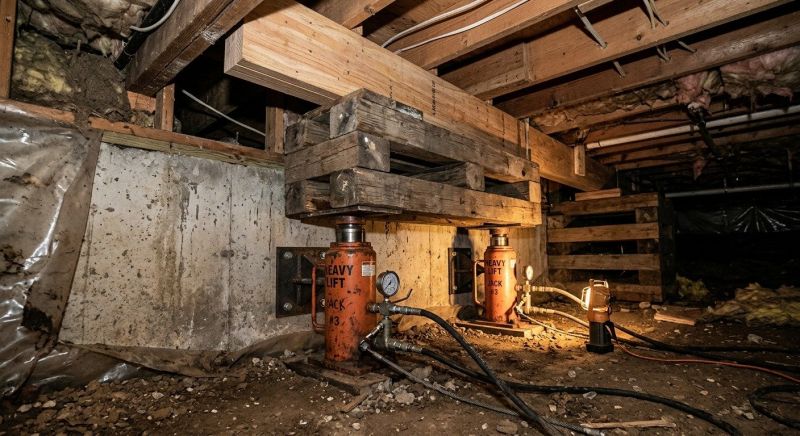 Foundation Jacking in Carlisle, MA