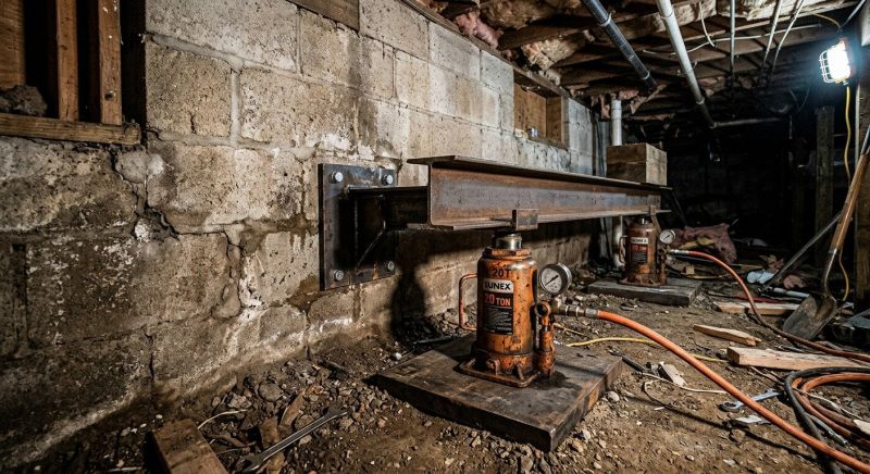 Foundation Jacking in Wayland, MA