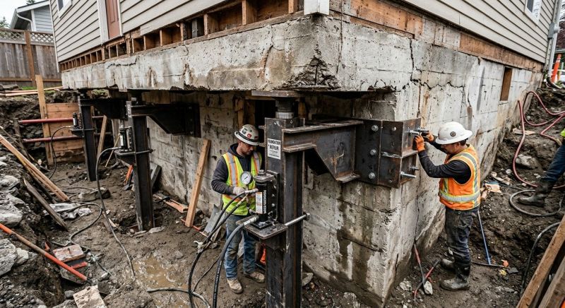 Foundation Lifting in Canton, MA