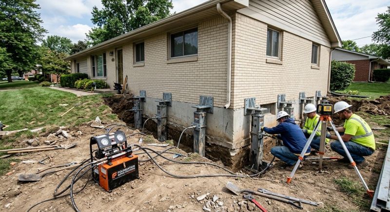 Foundation Pier Leveling in Norwood, MA