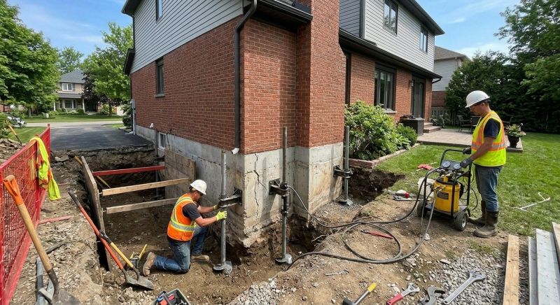 House Underpinning in Norwood, MA