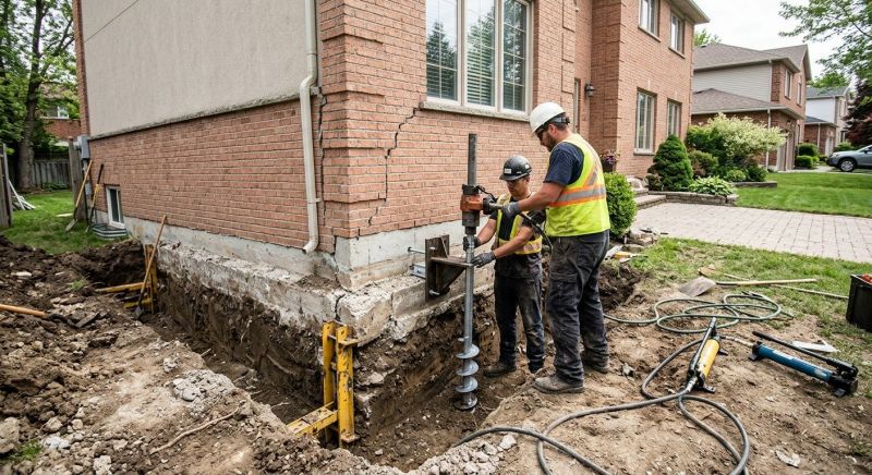 Sinking Foundation Repair in Boston, MA
