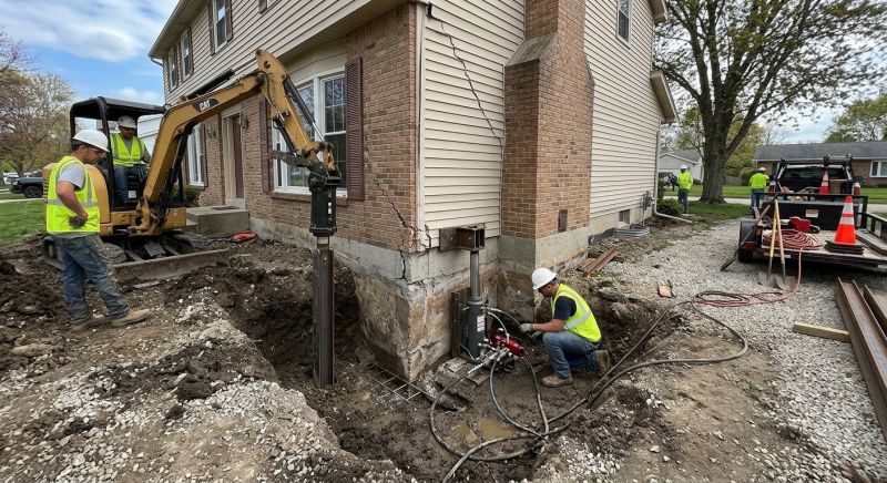 Sinking Foundation Repair in Hudson, MA