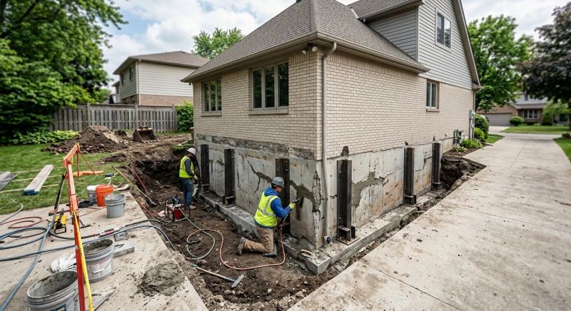 Sinking Foundation Repair in Hyde Park, MA
