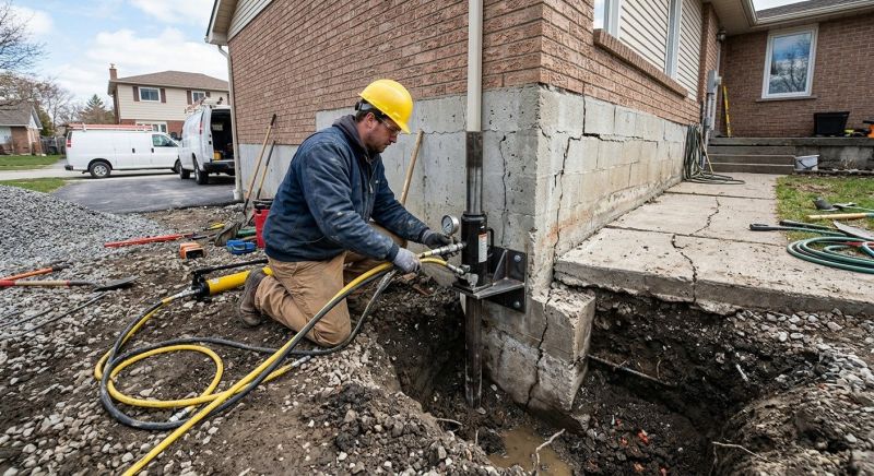 Sinking Foundation Repair in North Easton, MA